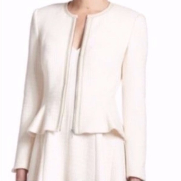 Rebecca Taylor Double Face Jersey Jacket in Cream - Picture 6 of 16